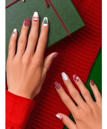 Kalolary 8 Leaves Nail Art with Nail File - Christmas Sticker Decals for Stunning Manicure | Self-Adhesive Fashion Decoration - Buy Online on SooperMarket.com