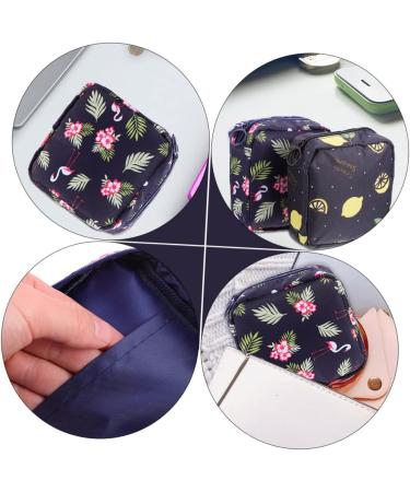 HAPINARY 4pcs Sanitary Napkin Storage Bags Set - Portable Makeup & Period Starter Pouch for Women - Canvas Navy Travel Pouches - Buy Online on SooperMarket.com