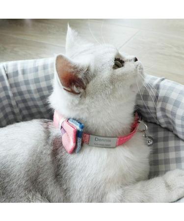 Tagme Pink Cat Collar with Name & Phone Number - Safety Closure & Bell - 1-Pack Kitten Accessory - Buy Online on SooperMarket.com