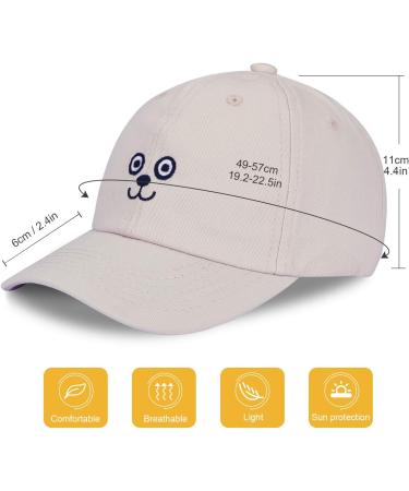 Livacasa Kids Adjustable Sun Protection Cap - Embroidered Snapback for Boys & Girls (C-Khaki 49-57cm) - Buy Online on SooperMarket.com