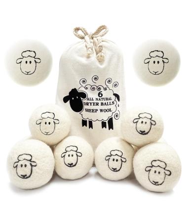 Luckaide 8 pieces dryer balls for tumble dryers Wool Dryer Balls 100% dryer balls made of natural wool dryer balls for down jackets tennis balls dryer drying balls reusable