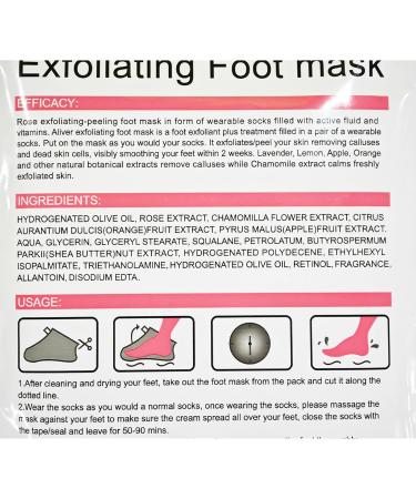 Exfoliating Foot Mask 4 Pairs Moisturizes Nourishes Foot Peel Mask Natural Ingredients Peel Away Hard Skin Calluses Renew Skin Repair And Soften Cracked Heels Feet Masks Exfoliating Socks - Buy Online on SooperMarket.com