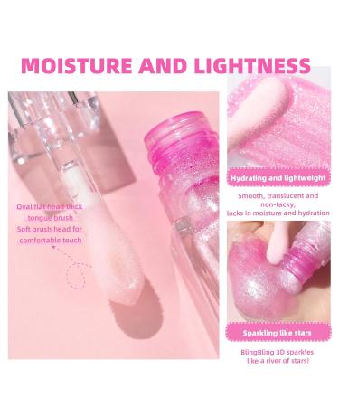 Color Changing Lip Oil & Pink Shimmer Lipstick | Hydrating Tinted Gloss for Dry Lips | Plumping Glitter Lip Balm - Buy Online on SooperMarket.com