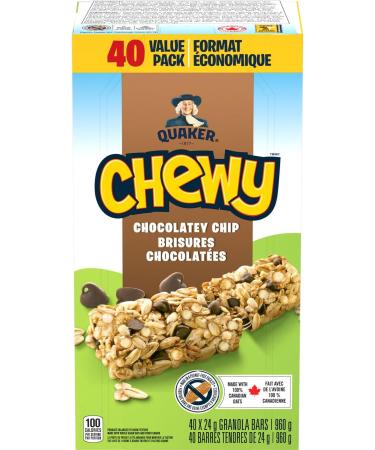 Quaker Chewy Granola Bars - Chocolatey Chip 40 Bars 960 g - Buy Online on SooperMarket.com