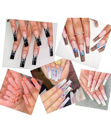 JZK 240x Clear C Curve Half Cover Square Nail Tips Extra Long For Acrylic Extensions Square False Finger Nail Tips For Gel And Acrylic Nails False Nail Extension Tips - Buy Online on SooperMarket.com