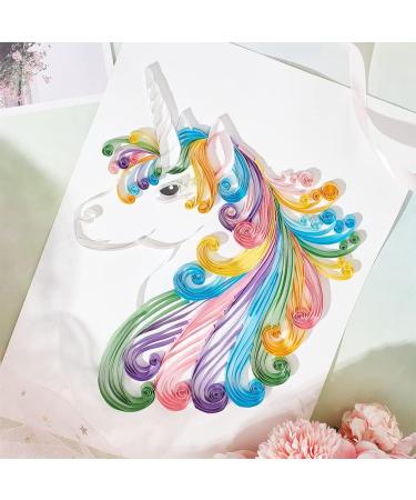 WEBEEDY Quilling Kit for Adults - DIY Paper Filigree Painting Set with Tools for Handmade Wall Art Decor - Unicorn Theme - Creative Gift Idea - Buy Online on SooperMarket.com