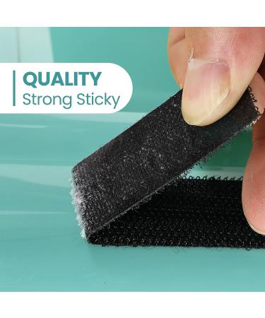 20 Sets Hook and Loop Strips with Adhesive  1 x 4 Inch Strong Back Adhesive Fasteners Tape  Double Sided Strips Mounting Tape  Black Total 80 Inch - Buy Online on SooperMarket.com