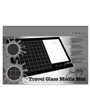 Tonic Studios Tim Holtz Travel Glass Media Mat 10.25X15.5  Multi