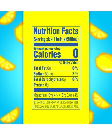 Splash Blast Lemon Flavored Water Beverage - 16.9 Fl Oz Plastic Bottles (24 Pack) - Buy Online on SooperMarket.com
