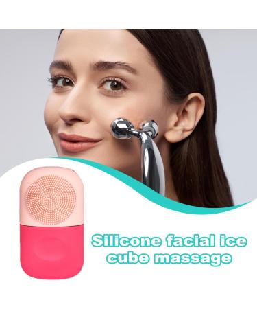 Teksome Ice Cube Face Roller - Silicone Ice Mold for Face Beauty - Food Safe Face Ice Mold for De-Puff Eye Bags Wash Face Ice Compress Pink Rose - Buy Online on SooperMarket.com