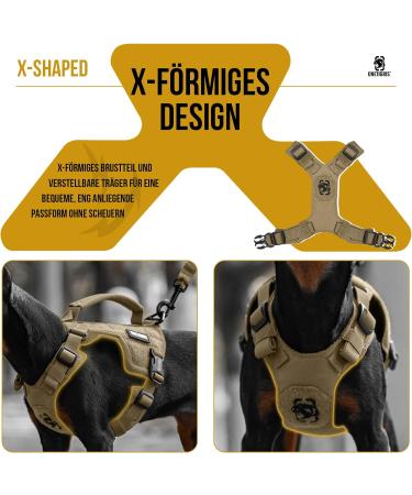 Oneigris Dog Harness & Leash Set | Mini Trooper Puppy Dishes with Control Handle for XS & SM Dogs - Brown - Buy Online on SooperMarket.com