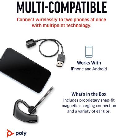 Poly Voyager Legend Wireless Headset - Bluetooth with Noise-Canceling Mic, Voice Controls, and Ergonomic Design - Buy Online on SooperMarket.com