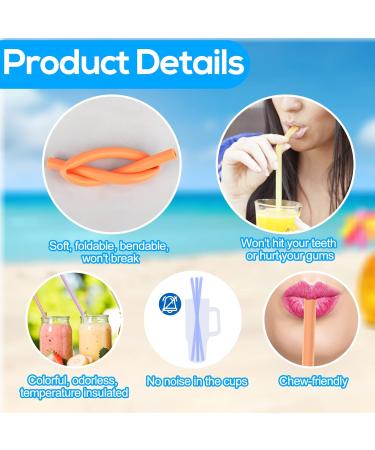 XANGNIER 6 Pack Multicolor Silicone Replacement Straws for Stanley Cups - Reusable Long Straws with Cleaning Brush | Compatible with Stanley Quencher Adventure, Water Jug & Cup Accessories - Buy Online on SooperMarket.com