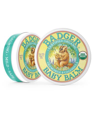 Organic Baby Balm with Chamomile & Calendula for Cradle Cap & Baby Rash - 2 oz - Buy Online on SooperMarket.com
