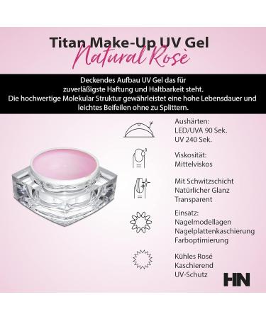 HN Hollywood Nails Titan Builder Gel - Natural Ros Make-Up | International Shipping Available - Buy Online on SooperMarket.com