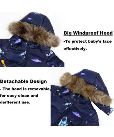 Kids 2-Piece Winter Puffer Jacket and Snow Bib Pants Set | Hooded Down Coat and Snow Pants Outfit | 3-4 Years | Blue - Buy Online on SooperMarket.com