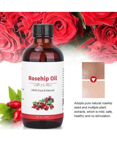 Rosehip Oil 118 ml - Natural Anti-Aging Moisturizing Massage & Spa Essential Oil for Aromatherapy - Buy Online on SooperMarket.com