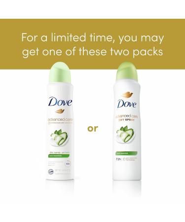 Dove Advanced Care Antiperspirant Deodorant Dry Spray Cool Essentials 4 Count Antiperspirant deodorant for helping your skin barrier repair after shaving With Pro Ceramide Technology 3.8 oz 15.2 Ounce (Pack of 1) Cool Essentials - Buy Online on SooperMarket.com