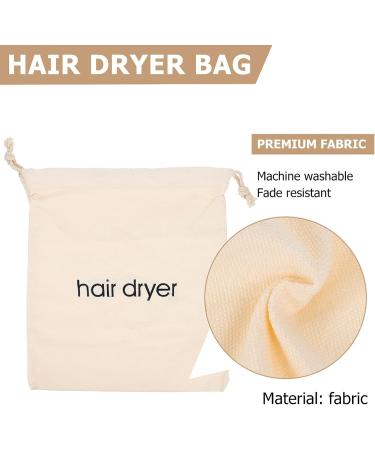 PLAFOPE 3pcs Hair Dryer Storage Bag Storage Bag Drawstring Dryerbag Hairdryer Case Toiletey Sac Beige Fabric - Buy Online on SooperMarket.com