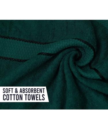 Fluffy 100% Cotton Dark Green Bath Sheets Set of 2 - Eco-Friendly, Super Soft & Highly Absorbent - Oeko-Tex Certified - 34 x 66 Inches - Buy Online on SooperMarket.com