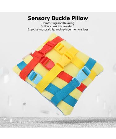 Dementia Activities Pillow Elderly Dementia Pillow Sensory Buckle Cushions Sensory Buckle Pillow Fine Motor Development Anxiety Relief Calming Comforting Activities for Adults - Buy Online on SooperMarket.com