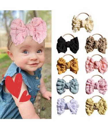 JSGHGDF Girls Bowknot Headband Soft and Stretchy Headwear Elastic Hair Bands Adorments for Infant Toddlers Black - Buy Online on SooperMarket.com