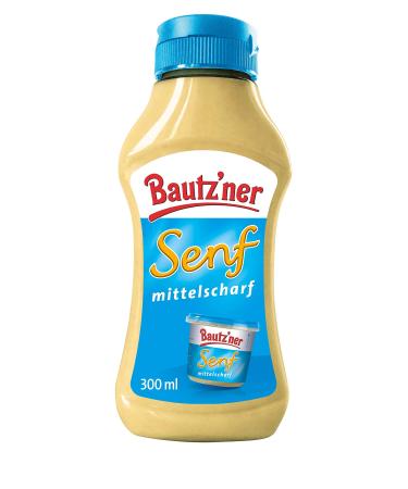Bautz s mustard medium -sharp - 300 ml Squeeze -bottle Mittel hinge mid -fighter mustard - Original Bautz'ner recipe since 1955 - without the addition of preservatives and flavor enhancers - mustard classic 300 ml (1 Pack)