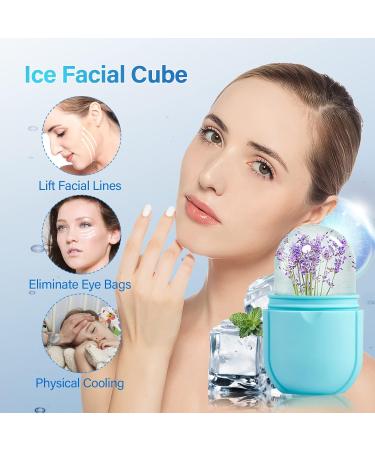 Buy Ice Roller for Face & Eye | Skin Care Kit to Brighten Skin Reduce Fine Lines & Pores - Blue - Buy Online on SooperMarket.com