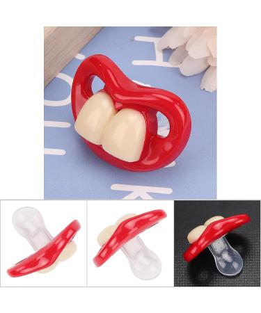 Mouth Pacifier Funny Soft Silica Gel Laughing Red Lip Pacifier for Babies Kids - Two Teeth Soother Accessory - Buy Online on SooperMarket.com
