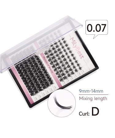 MilyBest DIY Lash Extension Kit: 156Pcs Individual Lash Extensions for Easy At-Home Application - Reusable Soft False Eyelashes for Natural Look - Faux Mink Cluster Lashes (MIX-10-16mm) - Buy Online on SooperMarket.com
