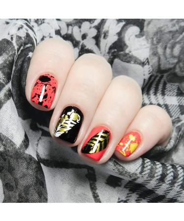 Alexnailart Nail Art Stamping Plate FA015 - Feathers Fashion Design Template - Buy Online on SooperMarket.com