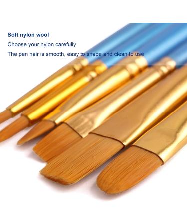 JOINREY 20 Pcs Round Pointed Tip Nylon Hair Artist Paint Brushes Set for Acrylic, Oil, Watercolor - Blue - Buy Online on SooperMarket.com