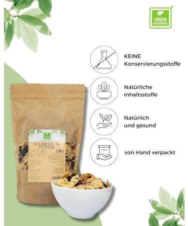 Buy Student Food Ready-Made Snack - Green Essence Nut Mix (1 kg) | Walnuts Hazelnuts Cashews Almonds & Banana Chips - International Shipping - Buy Online on SooperMarket.com