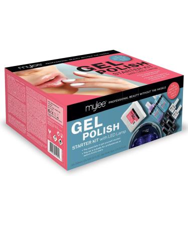 Mylee Complete Gel Nail Kit with LED Lamp - 4 Colors, Top & Base Coat, Salon Series Lamp, Gel Remover - Black - Buy Online on SooperMarket.com