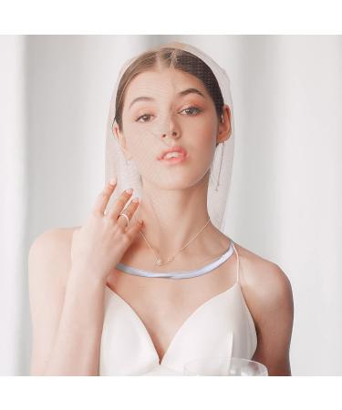 6 Pcs Washable Nylon Chiffon Makeup Hood Set - Nude | Reusable Makeup Protector for Women & Girls at Beauty Weddings - Buy Online on SooperMarket.com