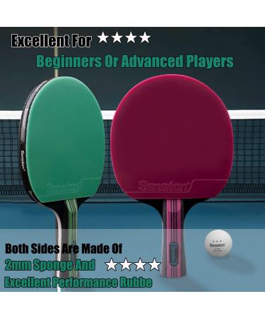 Senston Ping Pong Paddles Set - Entertainment and Competition Table Tennis Paddle with Advanced Speed Control and Spin for All Skill Levels - Buy Online on SooperMarket.com