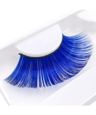 Eyelashes Artificial Lashes 3D Colour Eyelashes Stage Makeup Eyelashes Natural Dense Eyelash Colour Exaggerated Christmas 3D Colour Self-Adhesive Eyelashes (K One Size) one size K