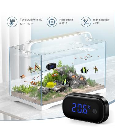 Ankilo Aquarium Thermometer - Digital Touch Screen LED Temperature Meter for Freshwater & Marine Reptiles - Buy Online on SooperMarket.com