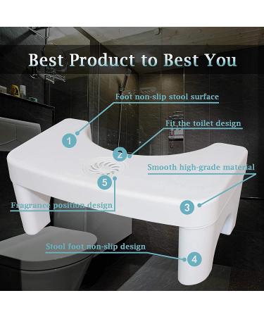 Foldable Toilet Stool for Adults - 7 Height Squat Stool with Fragrance Position - Bathroom Poop Stool for Better Digestion - Buy Online on SooperMarket.com