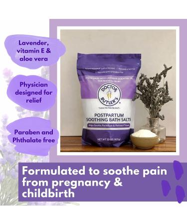 Doctor Butler's Postpartum Soothing Epsom Bath Salts for Women - Postpartum Recovery, Hemorrhoids Relief, Perineal Tissue Soothing (32 oz) - Buy Online on SooperMarket.com