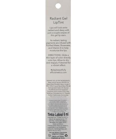 Elf Cosmetics Aqua Beauty Radiant Gel Lip Tint Dewy Berry 0.6 oz | Long-Lasting Lip Stain - Buy Online on SooperMarket.com