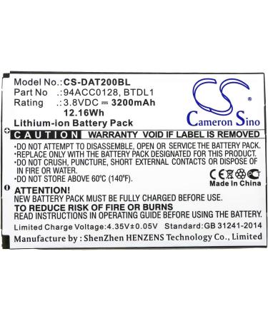 Replacement Battery for Datalogic Axist - 3200mAh/3.8V Compatible with 3H21-00000491 94ACC0128 94ACC0129 - International Shipping Available - Buy Online on SooperMarket.com