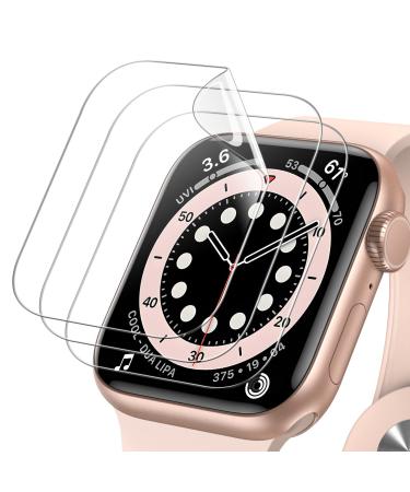 JETech Screen Protector Compatible with Apple Watch SE (2022/2020) /Series 6 5 4 40mm, TPU HD Clear Full Coverage Film, 3-Pack 40 mm