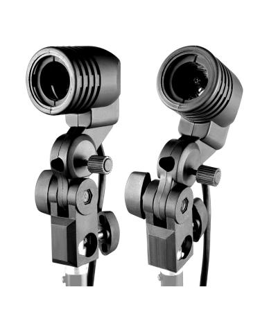 SLOW DOLPHIN Photography E27 Lamp Holder AC Socket with Light Stand Mount Umbrella Holder 2 Pcs