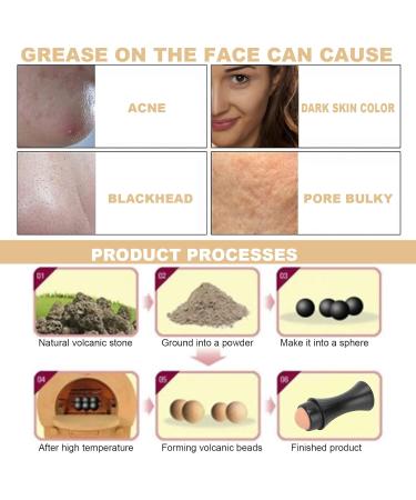 Oil Absorbing Volcanic Face Roller | Mini Reusable Facial Tool for Oily Skin Care & Massage - Buy Online on SooperMarket.com