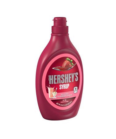 HERSHEY'S Strawberry Flavored Syrup, Fat and Gluten Free, 22 oz Bottle