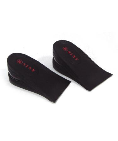 2-Layer (5cm) Height Increase Taller Shoe Insoles Pad Air Cushion for Men Women Black