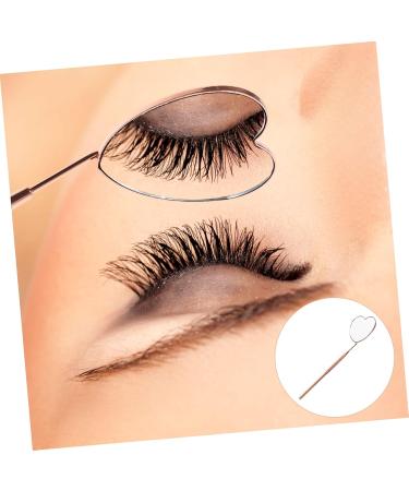 Eyelash Inspection Mirror - Heart Shape Eyelash Mirror for Extensions | Salon Makeup Magnifier (18.7x5.6x0.8cm) - Perfect for Lash Techs - Buy Online on SooperMarket.com