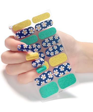 Buy Stick-On Nail Polish Stripes - Full & Half Hardened Gel Glitter & Marble Designs - ZE0242 | International Shipping Available - Buy Online on SooperMarket.com