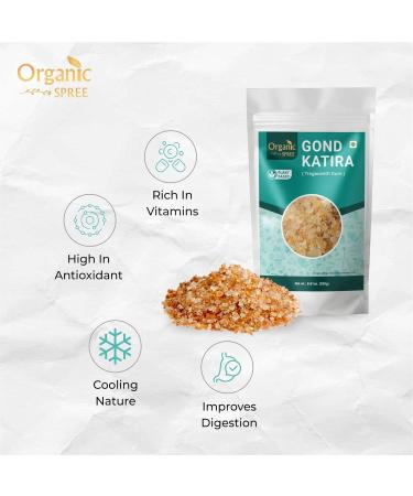 Organic Spree Pure Natural Gond Katira - Tragacanth Gum - Gomme adragante - Goma Tragacanto - 250grams (8.81 oz) - Buy Online on SooperMarket.com